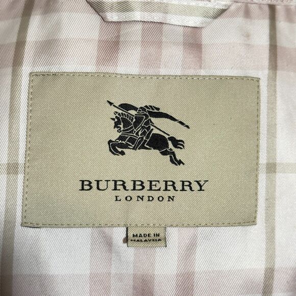 Burberry | Pink Tartan Rain Slicker Poncho folds into carry bag - Picture 14 of 16